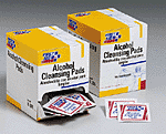 1-1/4"x2-5/8" Alcohol cleansing pad - 100 per box