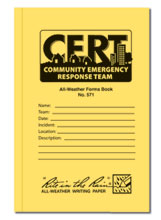 All weather 48 page CERT standard forms book.