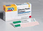 3/4"x3" Adhesive plastic bandage - 25 per single unit box 