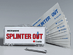 Splinter-Out - 10 per hinged, plastic case 