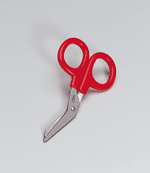 4" Kit scissors, red handle - 12 per bag 