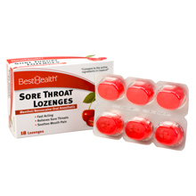 Sore throat lozenges, individually wrapped - 100 per box