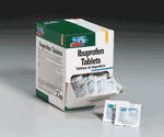 Ibuprofen tablets, 2 per pack - 100 per box 