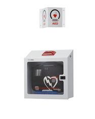 AED 10 Wall Cabinet with Audible and Visual Alarm System (shown with 002160-U Wall Placard) 