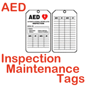 AED Inspection & Maintenance Tags