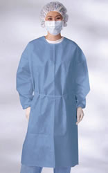 Isolation Gowns - Polyethylene-Coated Polypropylene Gowns