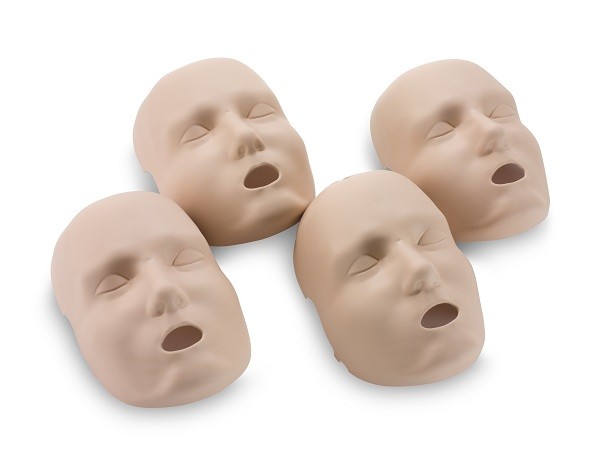 Medium Skin Replacement Faces for the Prestan Professional Adult Manikin (Package contains four faces)