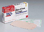 2"x4" Curad® Elbow & knee plastic bandage - 5 per single unit box 