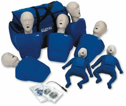 5 Adult and 2 Infant Manikin Pack comes w/ 50 Adult/Child and 20 Infant Cpr Faceshiled Lung Bags and insertion tool