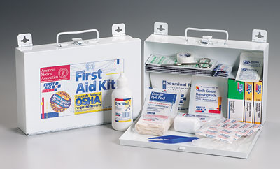 OSHA Bulk First Aid Kit, w/ CPR Faceshield - 25 Person
