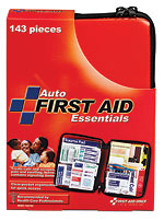 143 Piece Large, Auto Softsided First Aid Kit - 1 each