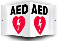 D AED Wall sign