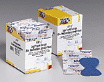 1-3/4"x3" Blue, metal detectable woven fingertip bandage, large - 25 per box